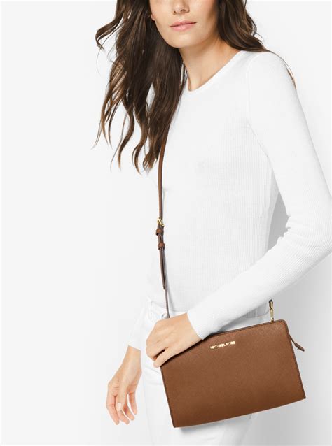 michael kors small saffiano leather convertible crossbody bag|michael kors large leather tote.